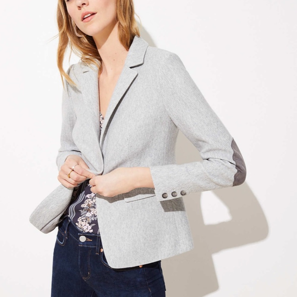 Loft herringbone knit blazer 🏢